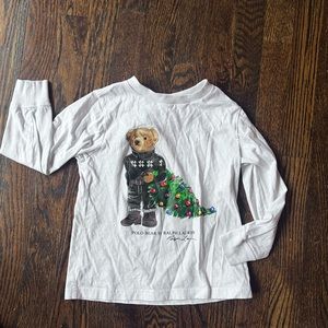 boys Ralph Lauren polo Christmas bear top